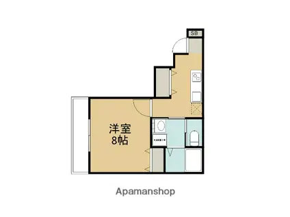 FELIZESTUDIO(1K/2階)の間取り写真