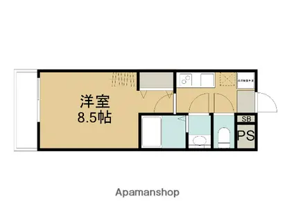 FELIZ MORADA(1K/3階)の間取り写真