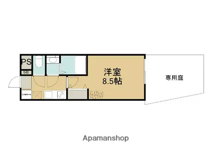 FELIZ MORADA(1K/1階)の間取り写真