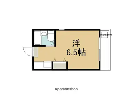エスポワール(ワンルーム/3階)の間取り写真