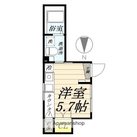 コーポIIT(ワンルーム/2階)の間取り写真