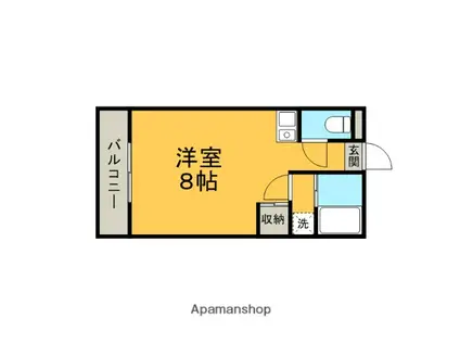 ノースヒルト(ワンルーム/1階)の間取り写真