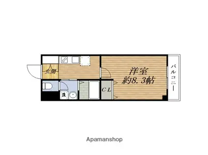 ESLEAD江坂公園(1K/2階)の間取り写真