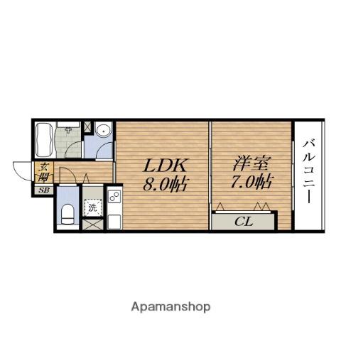 アルシェ タルミ(1LDK/11階)の間取り写真