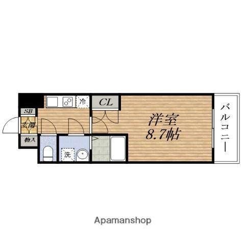 WGB ESAKA(1K/10階)の間取り写真