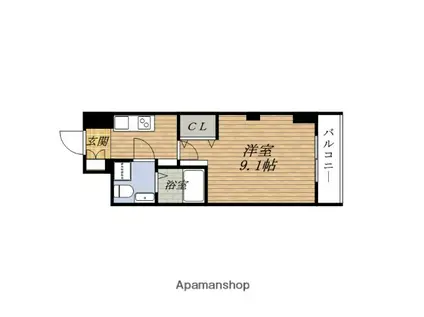 セレニテ新大阪弐番館(1K/14階)の間取り写真