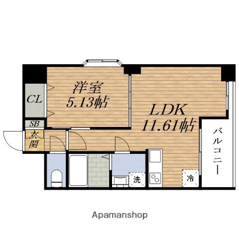 NH江坂(1LDK/12階)の間取り写真