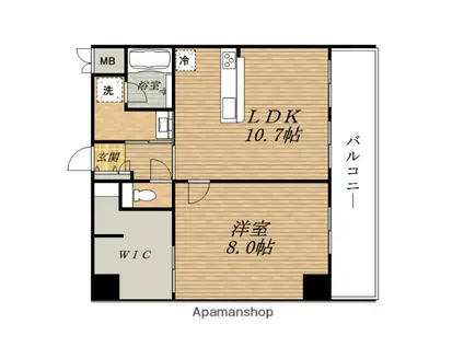 コリーヌ江坂(1LDK/9階)の間取り写真
