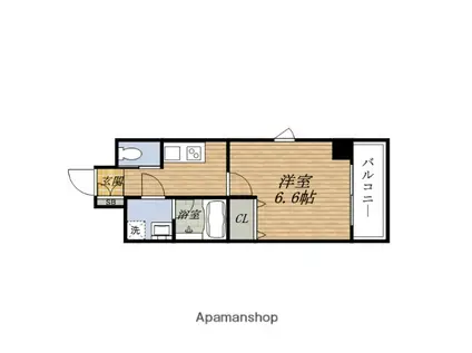 アリビオ江坂垂水町(1K/3階)の間取り写真