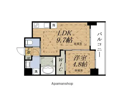 NH江坂アネックス(1LDK/10階)の間取り写真