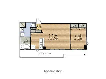 PHOENIX緑地公園(1LDK/5階)の間取り写真