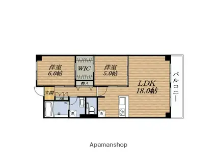 ブルージュ(2LDK/2階)の間取り写真