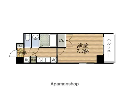ファーストワンESAKA(1K/3階)の間取り写真