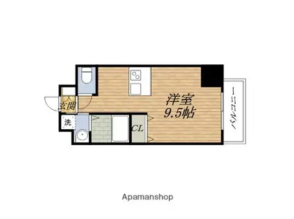 PRESSANCE新大阪クレスタ(1K/6階)の間取り写真