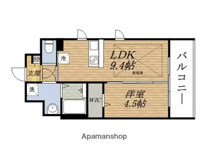 第22セキネマンション(1LDK/9階)の間取り写真