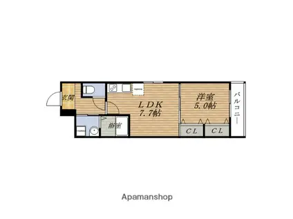 フジパレス瑞光2番館(1LDK/1階)の間取り写真