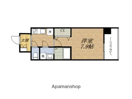 アドバンス新大阪5(1K/5階)の間取り写真