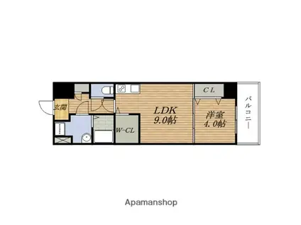アンフィニⅧ(1LDK/5階)の間取り写真