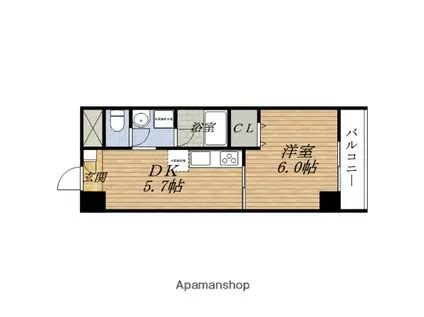 第8関根マンション(1DK/3階)の間取り写真