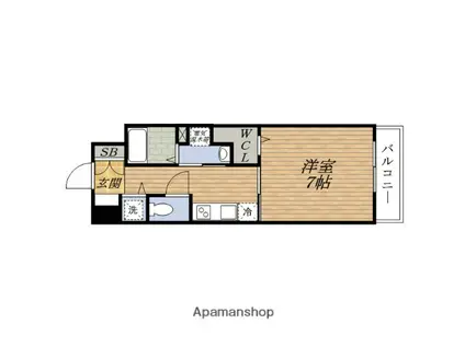 LUMINOUS新大阪旧S-FORT新大阪RAVIR(1K/11階)の間取り写真