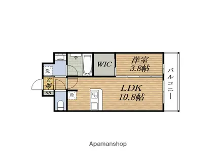 ドン・パレス江坂(1LDK/6階)の間取り写真