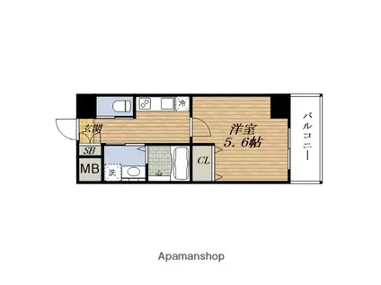 FIRST STAGE江坂広芝町(1K/4階)の間取り写真