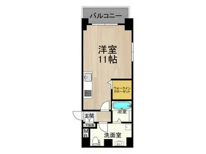 M.HILLS西本町(ワンルーム/8階)の間取り写真