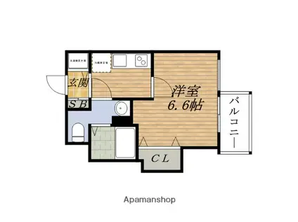 FRENCIA NOIE 東三国旧ラグゼ東三国Ⅰ(1K/2階)の間取り写真