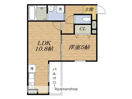 フジパレス豊里Ⅲ番館(1LDK/3階)の間取り写真