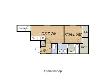 フジパレス瑞光XⅠ番館(1DK/2階)の間取り写真