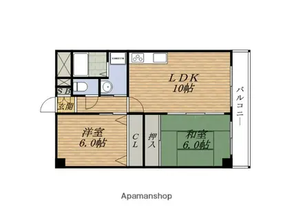 エミネンス新大阪(2LDK/1階)の間取り写真