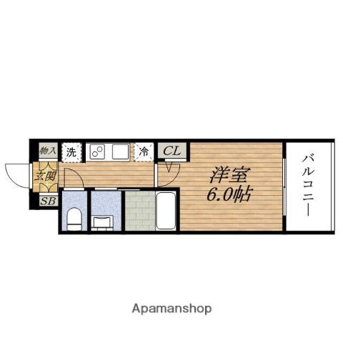 ESTEMCOURT新大阪XⅢニスタ(1K/9階)の間取り写真