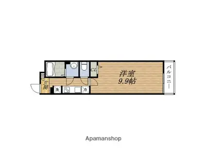 リブリ・吹田岸部(1K/1階)の間取り写真