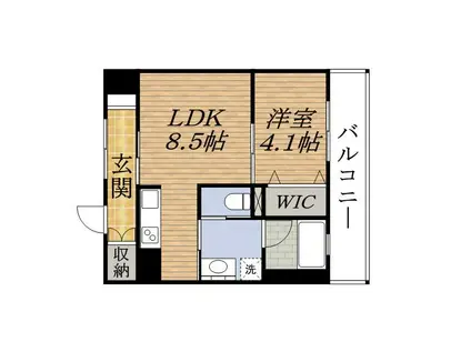 JP NOIE SUITATARUMI(1LDK/4階)の間取り写真