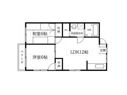 桜ヶ丘パークハイツ(2LDK/2階)の間取り写真