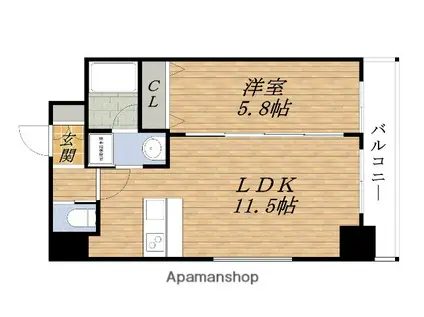 ORSUS新大阪プレジオ新大阪ROUGE(1LDK/7階)の間取り写真