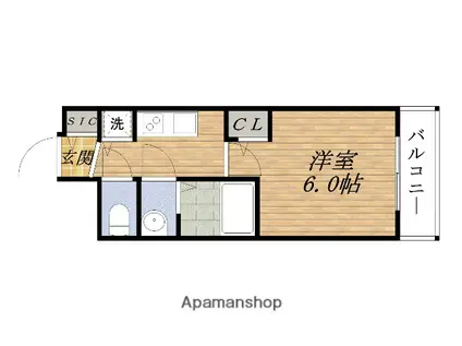 メインステージ大阪ノースマーク(1K/5階)の間取り写真