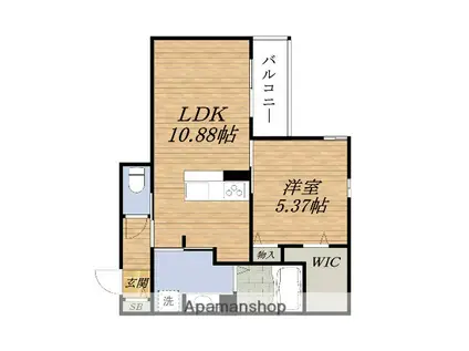 メゾン・リシェス(1LDK/2階)の間取り写真