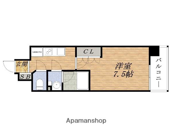 COMFORIA LIV新大阪Q(1K/10階)の間取り写真