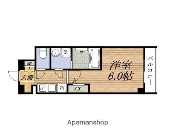 ESLEAD RESIDENCE新大阪プライム(1K/13階)の間取り写真
