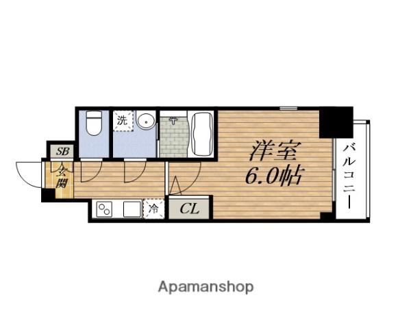ESLEAD RESIDENCE新大阪プライム(1K/9階)の間取り写真