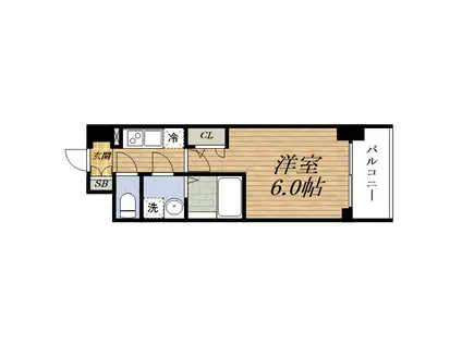 エスリードレジデンス大阪GRANDノースⅡ(1K/8階)の間取り写真