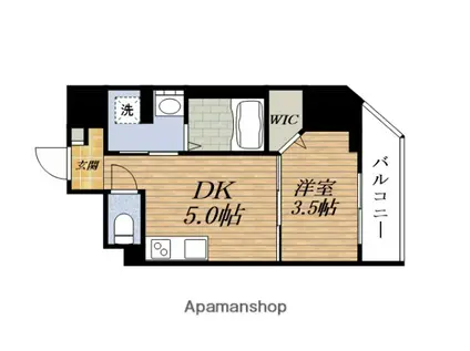 イルリッシュ西中島(1DK/8階)の間取り写真