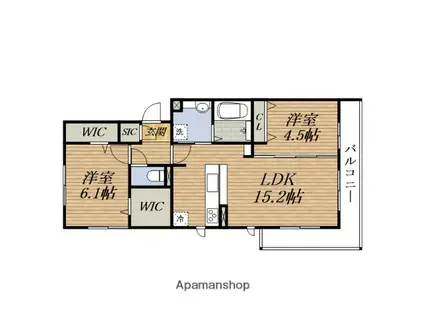 BELIEVE HIRANO(2LDK/3階)の間取り写真