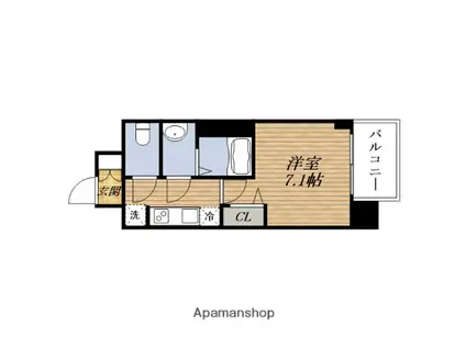 プレサンス OSAKA 姫里エンファシス(1K/9階)の間取り写真