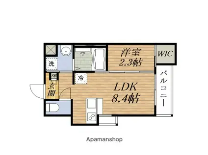 リアコート上新庄(1LDK/3階)の間取り写真