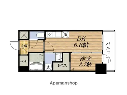 ESTEM COURT大阪グラビティ(1DK/3階)の間取り写真