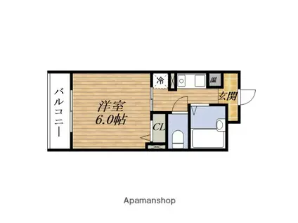 コムズハウス千里中央Ⅰ(1K/2階)の間取り写真