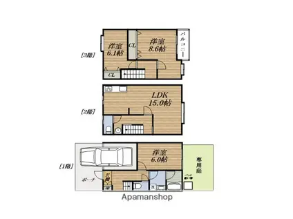 コンシェルジュ(3LDK)の間取り写真