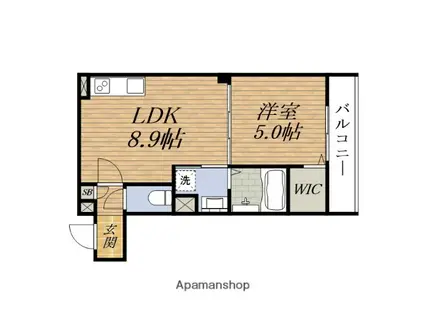クリエオーレ原町(1LDK/3階)の間取り写真